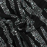 Sexy Sling Hot Drilling See Through Slim Dress NY-2606