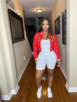PU Leather Long Sleeve Short Baseball Jackets WAF-499240