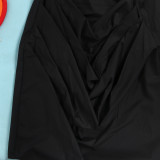 Plus Size Fashion Long Sleeve Irregular Maxi Dress NY-10332