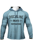 Men's Letter Print Long Sleeve Hooded Sweatshirt MK-3139
