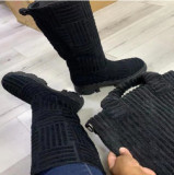 Casual Warm Solid Color Thick-soled Boots TWZX-0222