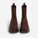 Fashion Thick Sole Knitted Short Boots TWZX-1806