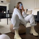 Fashion Thick Sole Knitted Short Boots TWZX-1806