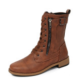 Fashion Short Lace-up Martin Boots TWZX-806