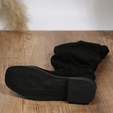 Fashion Low Heel Long Knight Boots TWZX-819