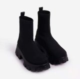 Fashion Thick Sole Knitted Short Boots TWZX-1806