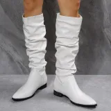 Low Heel PU Leather Long Boots TWZX-866-2