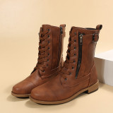 Fashion Short Lace-up Martin Boots TWZX-806