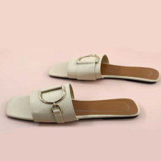 Plus Size Casual Metal Decoration Flat Slippers TWZX-318