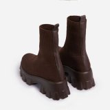 Fashion Thick Sole Knitted Short Boots TWZX-1806