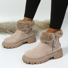 Casual Warm Plush Short Boots TWZX-710