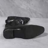 Low Heel PU Leather Long Boots TWZX-866-2