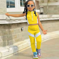 Kids Girls Sleeveless Tank Tops And Pant 2 Piece Set GMYF-Y0080