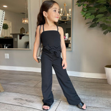 Kids Girls Solid Sling Loose Jumpsuit GMYF-Y0110