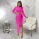 Sexy Hollow Out Split Irregular Dress YF-10346