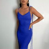 Sexy Lace-up Backless Long Dress GSMU-042279