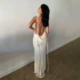 Sexy Lace-up Backless Long Dress GSMU-042279