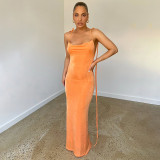 Sexy Lace-up Backless Long Dress GSMU-042279