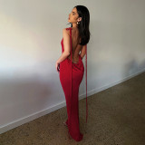 Sexy Lace-up Backless Long Dress GSMU-042279