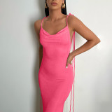 Sexy Lace-up Backless Long Dress GSMU-042279