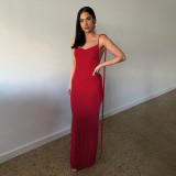 Sexy Lace-up Backless Long Dress GSMU-042279