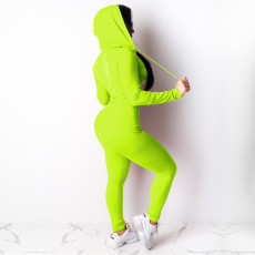 Casual Sport Hoodies Pant Slim Two Piece Set TE-4511