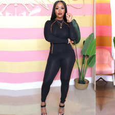 Casual Solid Long Sleeve Pant Two Piece Set TE-4510