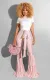 Stripe Print Lace-Up Flare Pant BS-1329