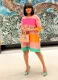 Color Blocking Long Sleeve Casual Dress XHXF-338