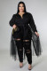 Plus Size Chiffon Mesh Splicing Long Shirt Dress OSM-5298B