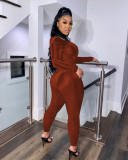 Casual Velvet Hollow Out Jumpsuit YD-1092