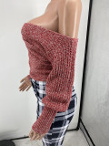 Sexy Off Shoulder Backless Sweater Tops YH-5280
