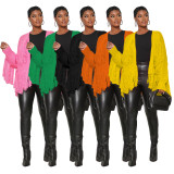 Solid Knits Tassel Cardigan Coat TR-1240