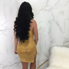 Sexy Tube Tops Sequin Club Dress TE-4515