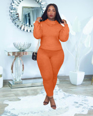 Solid Color Hollow Out Tops And Pencil Pant Two Piece Set MDF-5351