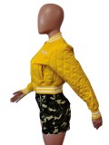 Letter Embroidery Long Sleeve Baseball Jacket MEM-88464