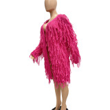 Fashion Knits Tassel Long Sleeve Cardigan TK-6268