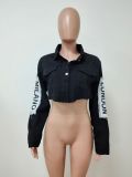 Denim Ripped Cropped Jacket LSD-82064