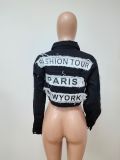 Denim Ripped Cropped Jacket LSD-82064