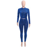Simple Fashion Pullover Top And Pants Two Piece Sets SH-390435