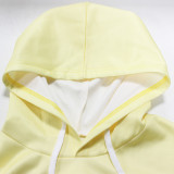 Letter Print Gradient Hooded Sweatshirt Two Piece Pant Set XHSY-19525