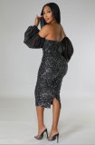 Sexy Tube Tops Sequin Bodycon Dress XHXF-339