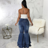 Fashion Denim Wide Leg Flare Jeans HSF-2645