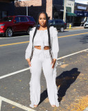 Casual Solid Knits Long Sleeve Tassel Two Piece Set CM-8647