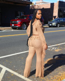 Casual Solid Knits Long Sleeve Tassel Two Piece Set CM-8647