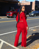 Casual Solid Knits Long Sleeve Tassel Two Piece Set CM-8647