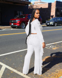 Casual Solid Knits Long Sleeve Tassel Two Piece Set CM-8647
