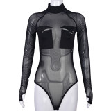 Sexy Mesh See Through Bodysuit GBTF-6912
