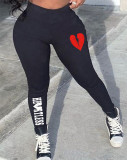 Plus Size Casual Letter Print Jogging Pants GQF-11000