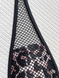 Sexy Leopard Print Mesh Patchwork 2 pcs Bikini Set CASF-6514